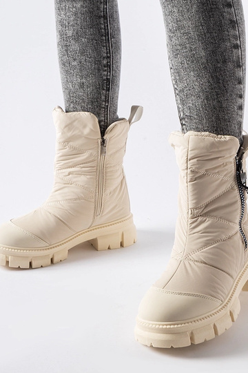 Béžové zateplené prešívané...