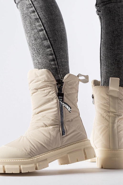 Béžové zateplené prešívané snehule...