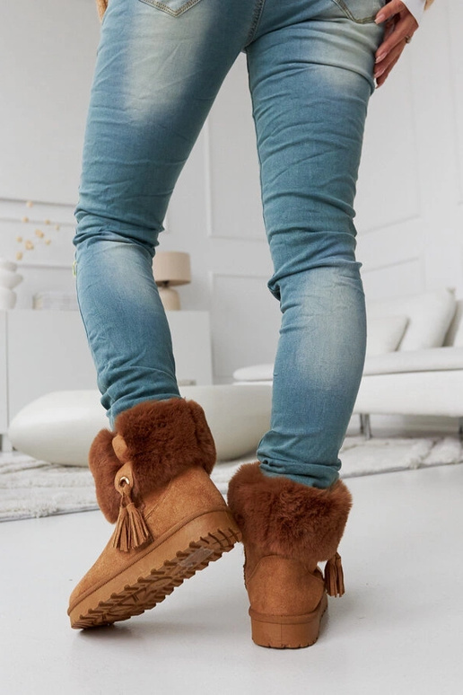 Hnedé snehule s kožušinou od Geradino