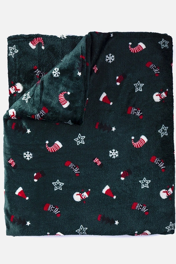 Zelená deka so sviatočnými...
