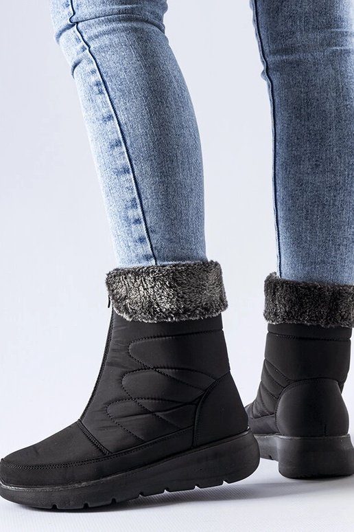 Čierne nízke klinové snehule Brownton