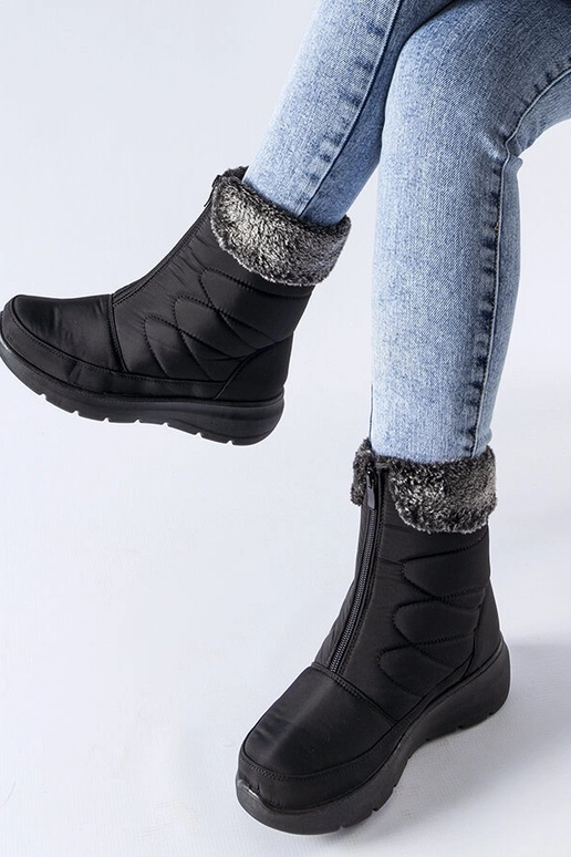 Čierne nízke klinové snehule Brownton