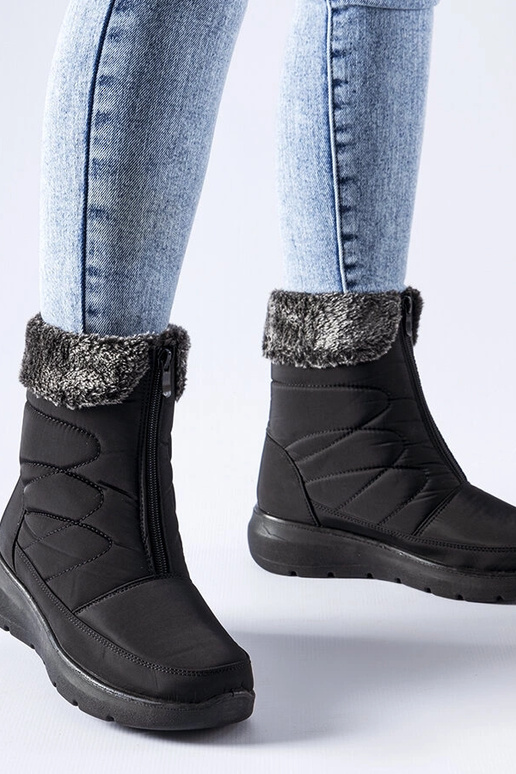 Čierne nízke klinové snehule Brownton