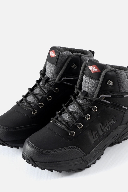 Čierne zateplené pánske turistické...