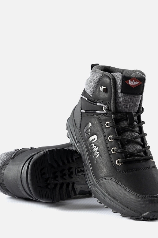 Čierne zateplené pánske turistické...