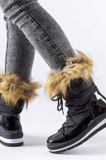 Čierne lakované snehule s... 2