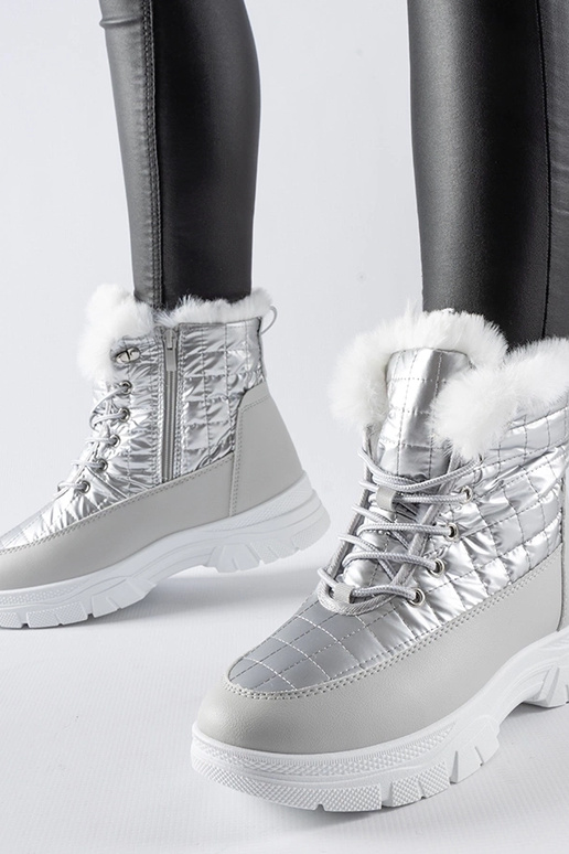 Strieborné snehule Dwayn s izolovanou...