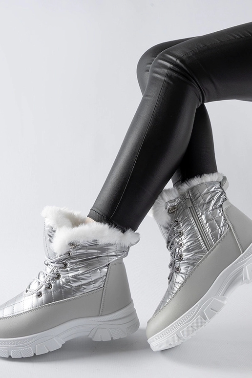 Strieborné snehule Dwayn s izolovanou...