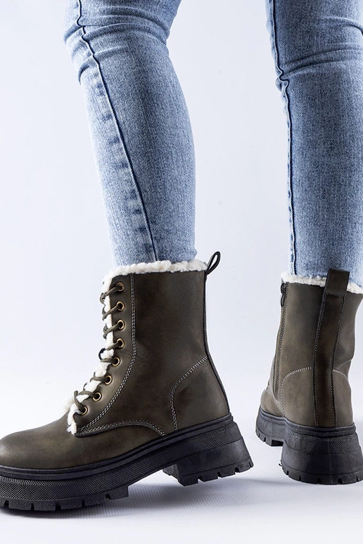 Zelené zateplené traperky Tadasuni