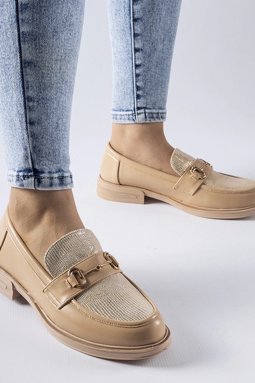 Béžové mokasíny s prackou Gennaro