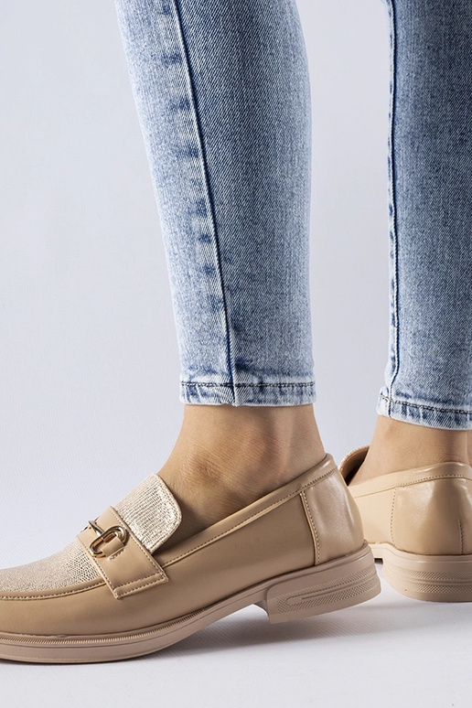 Béžové mokasíny s prackou Gennaro