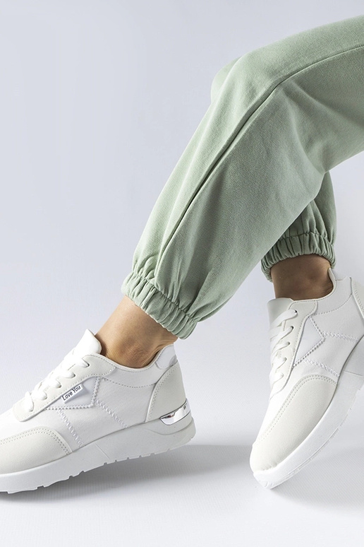 Biele látkové tenisky Geraldino