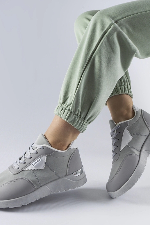 Sivé látkové tenisky Geraldino