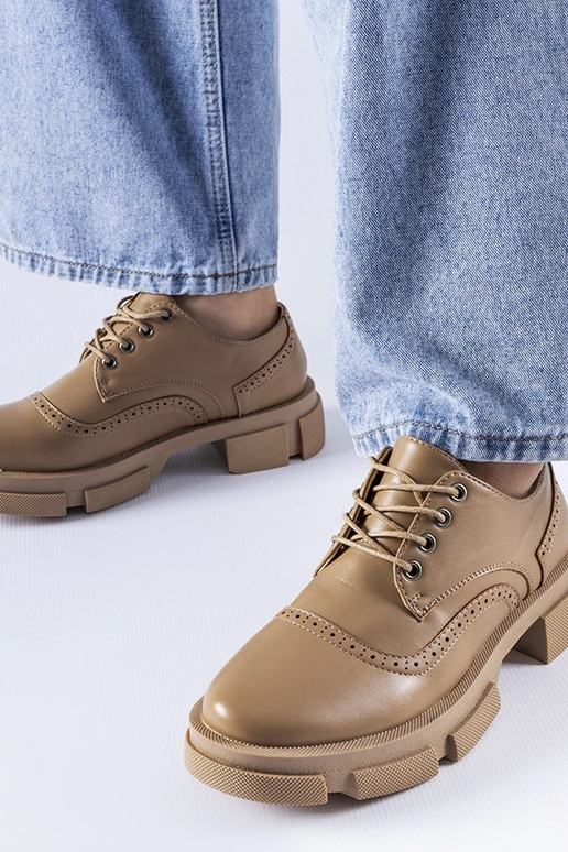 Hnedé šnurovacie topánky Piazzetta
