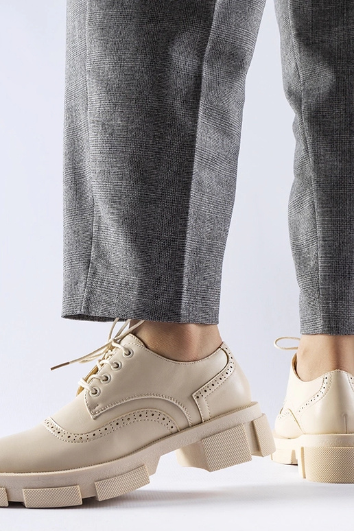 Bežové šnurované poltopánky Piazzetta Bežové šnurované poltopánky Piazzetta