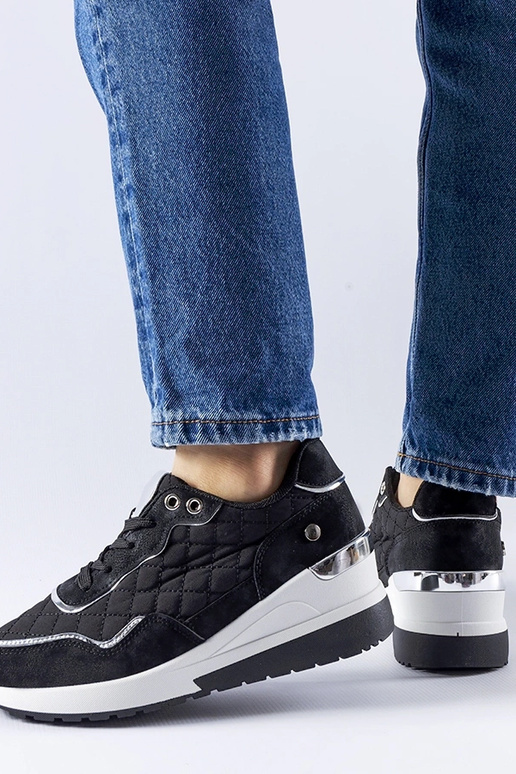 Čierne klinové tenisky Pisignano