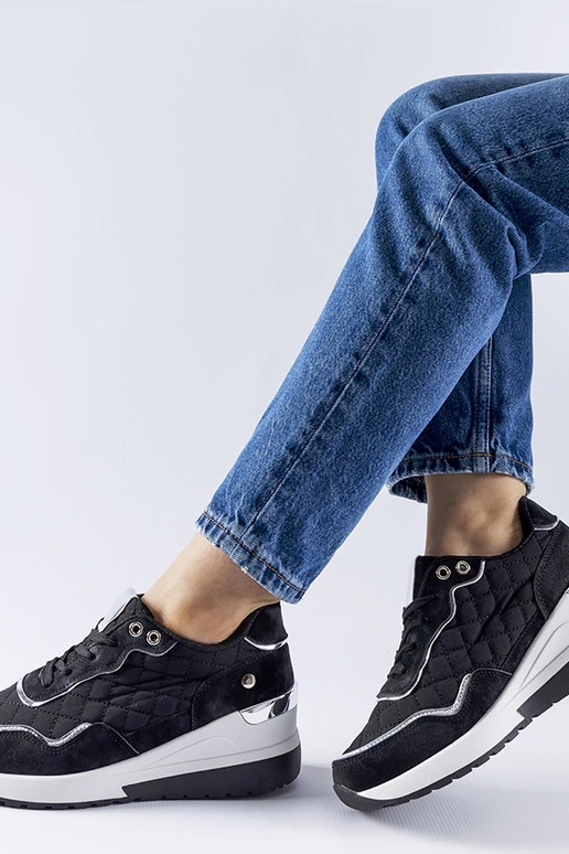 Čierne klinové tenisky Pisignano