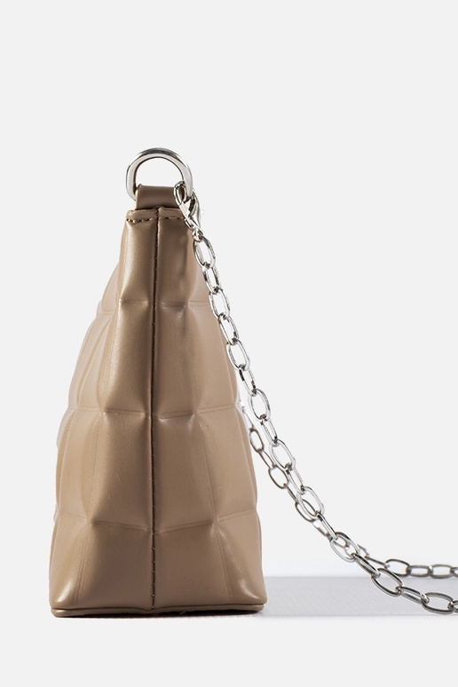 Béžová prešívaná taška s retiazkou Laas