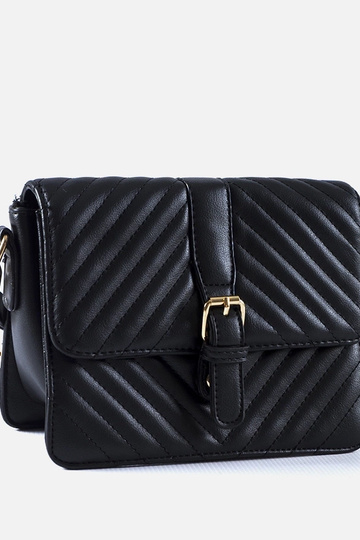 Čierna prešívaná messenger...