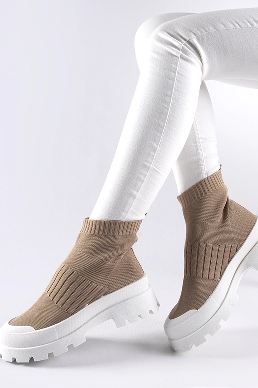 Hnedé tenisky Varden s elastickým...