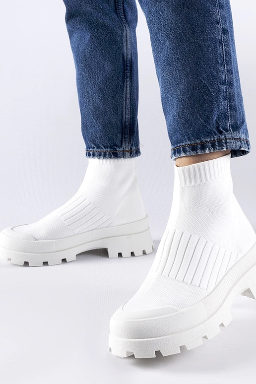 Biele elastické tenisky Varden