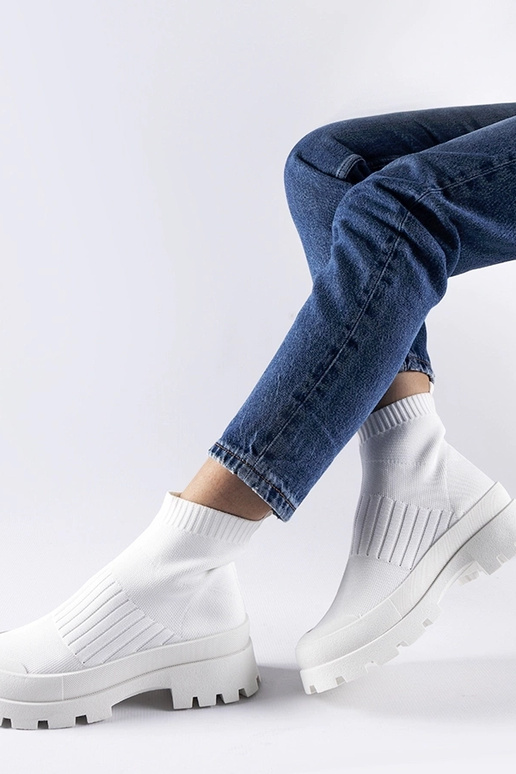 Biele elastické tenisky Varden