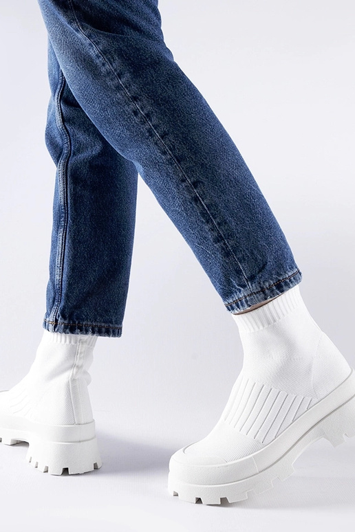 Biele elastické tenisky Varden