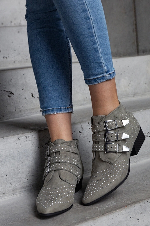 Zelené ozdobné členkové čižmy na...