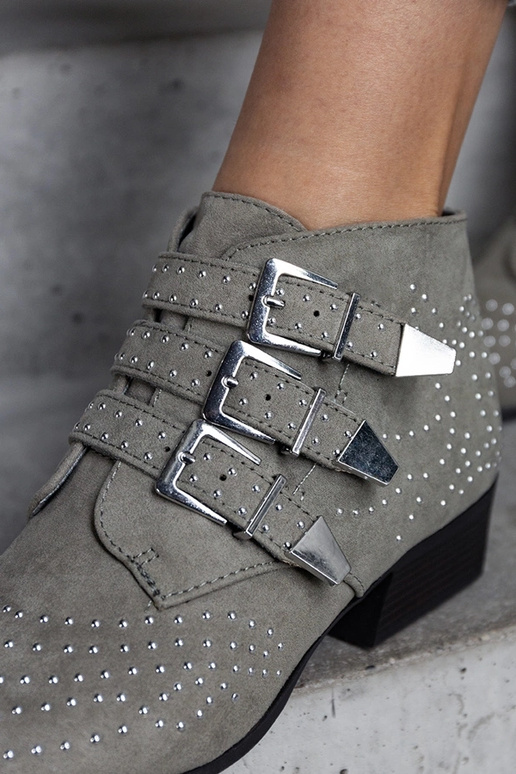 Zelené ozdobné členkové čižmy na...