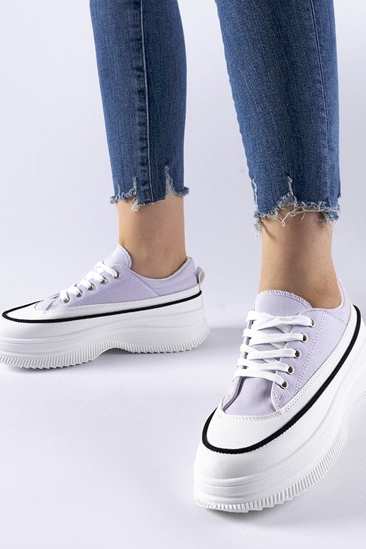 Fialové tenisky na platforme Plesio