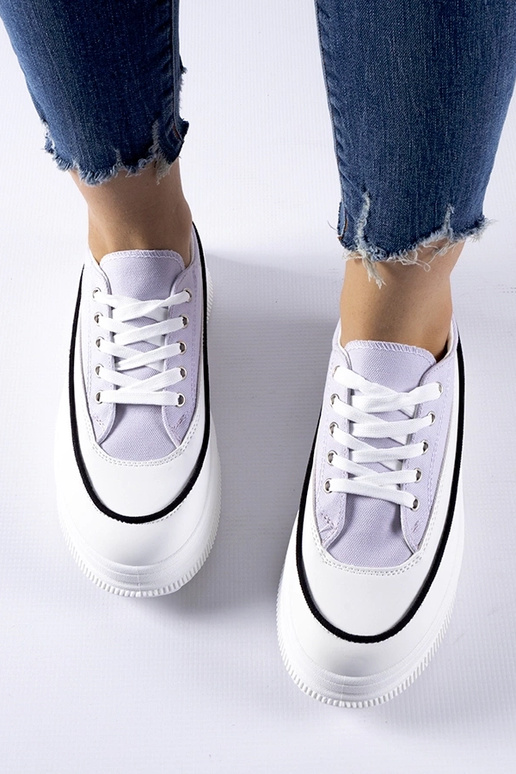 Fialové tenisky na platforme Plesio