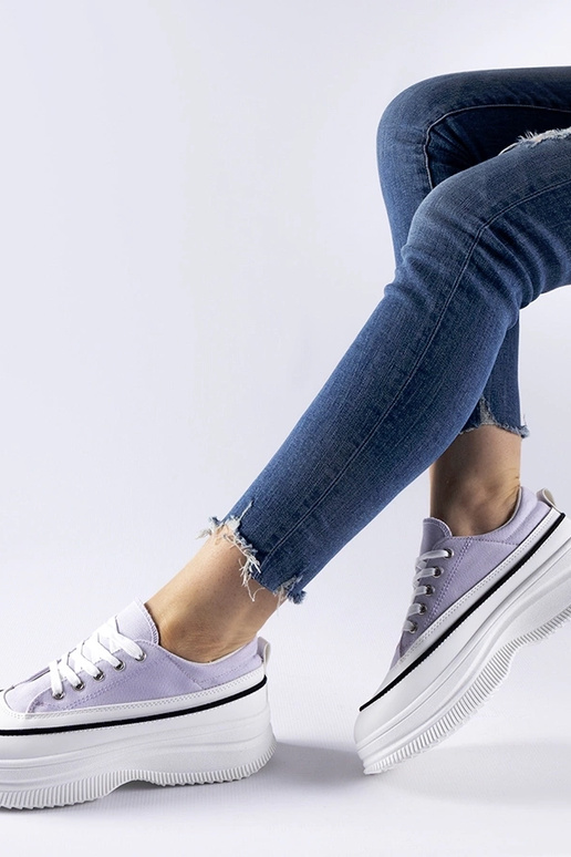 Fialové tenisky na platforme Plesio