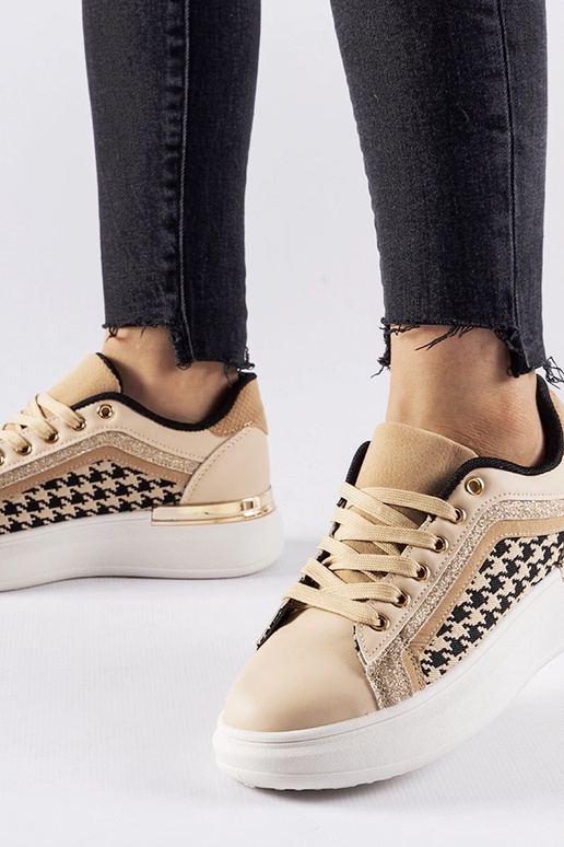 Béžové trblietavé tenisky Briercliff