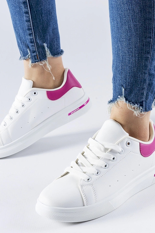 Biele a ružové tenisky Leland