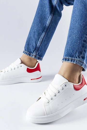 Červeno-biele tenisky Leland