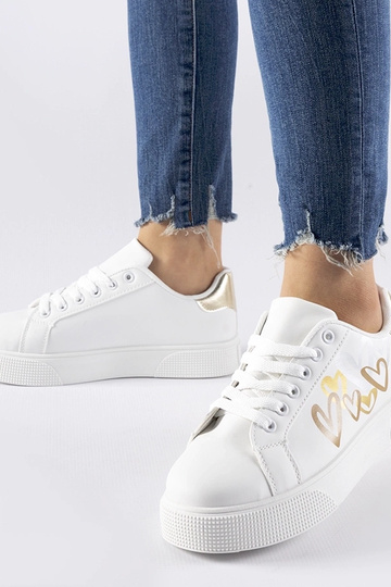 Bielo-zlaté tenisky na... 2