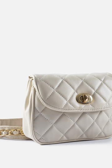 Béžová prešívaná matná taška