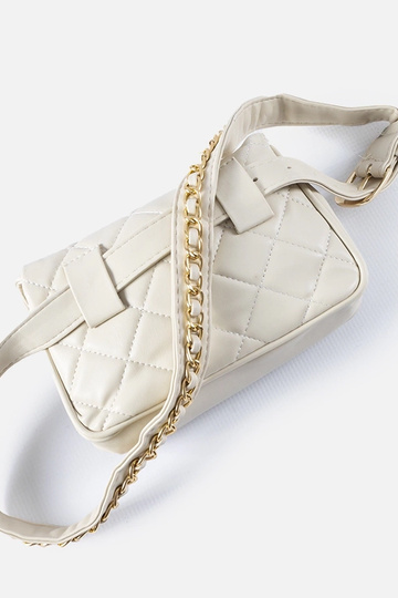 Béžová prešívaná matná taška 2