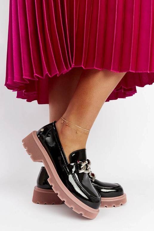 Čierne kožené mokasíny GOE LL2N4039