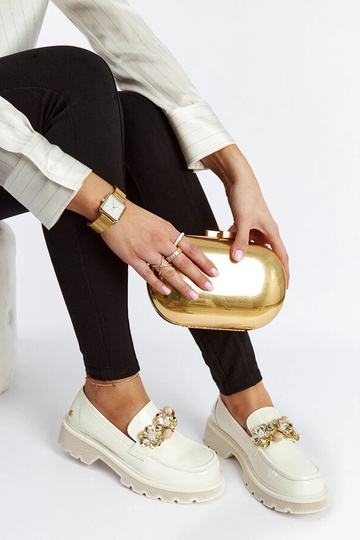 Bežové lakované kožené... 2