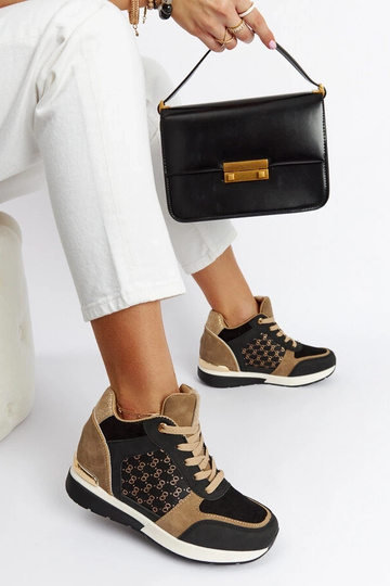 Čierne gaštanové tenisky na...