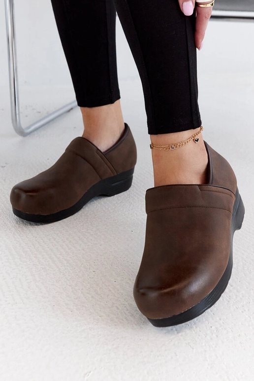 Hnedé topánky na platforme Montoro