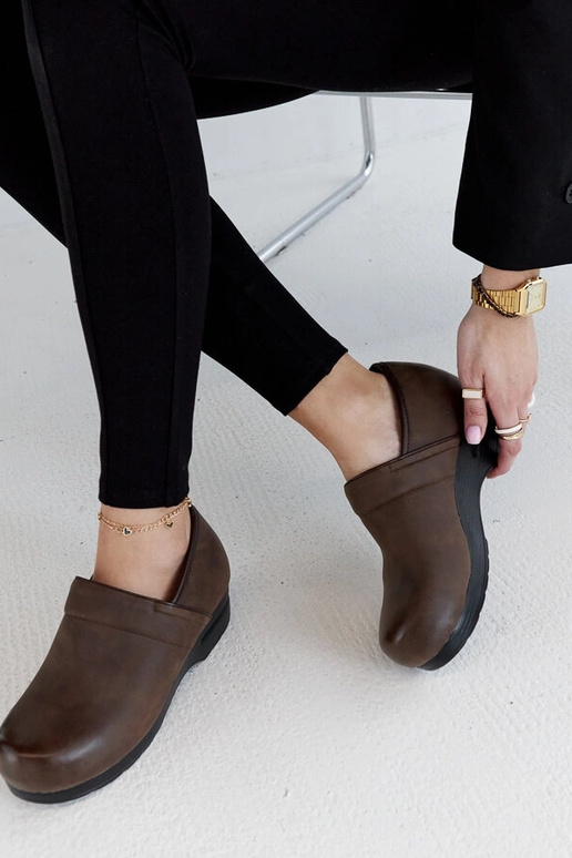 Hnedé topánky na platforme Montoro