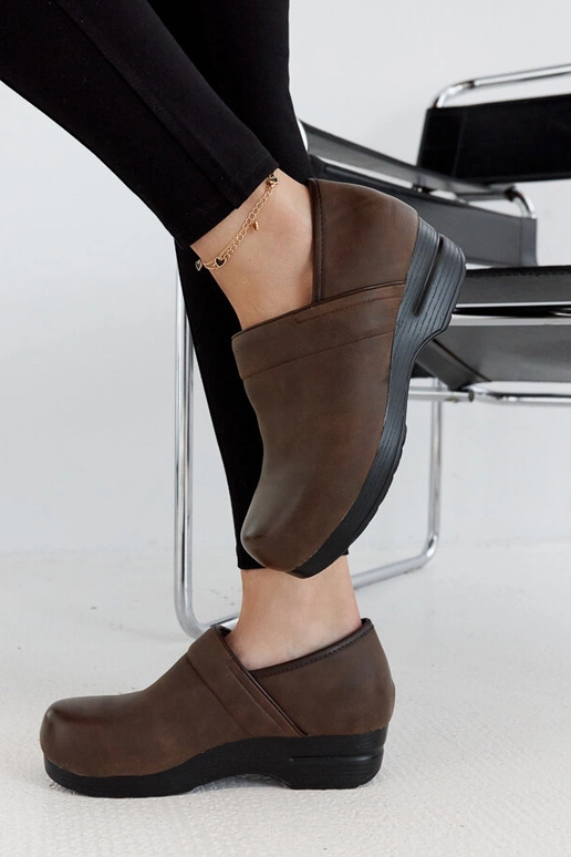 Hnedé topánky na platforme Montoro