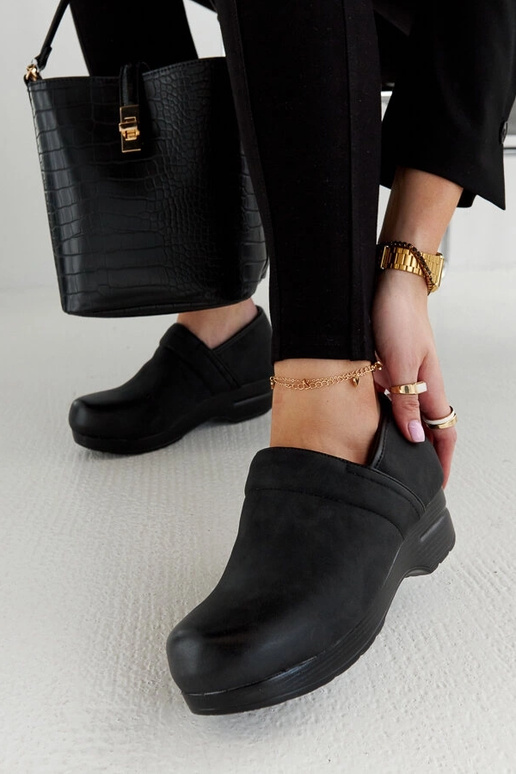 Čierne topánky na platforme Montoro