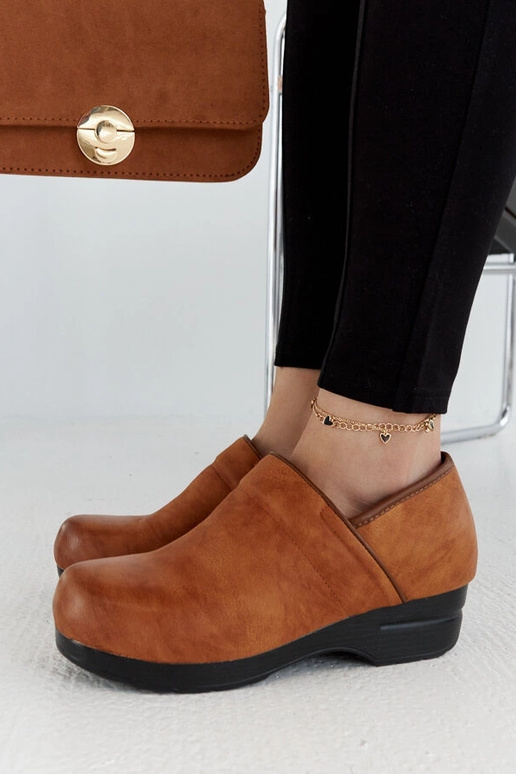 Hnedé topánky na platforme Montoro -...