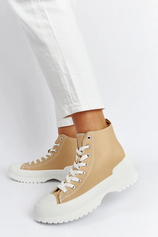 Béžové vysoké tenisky Ronchis