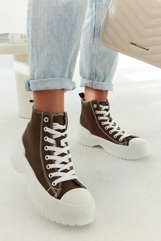 Zelené vysoké tenisky Ronchis