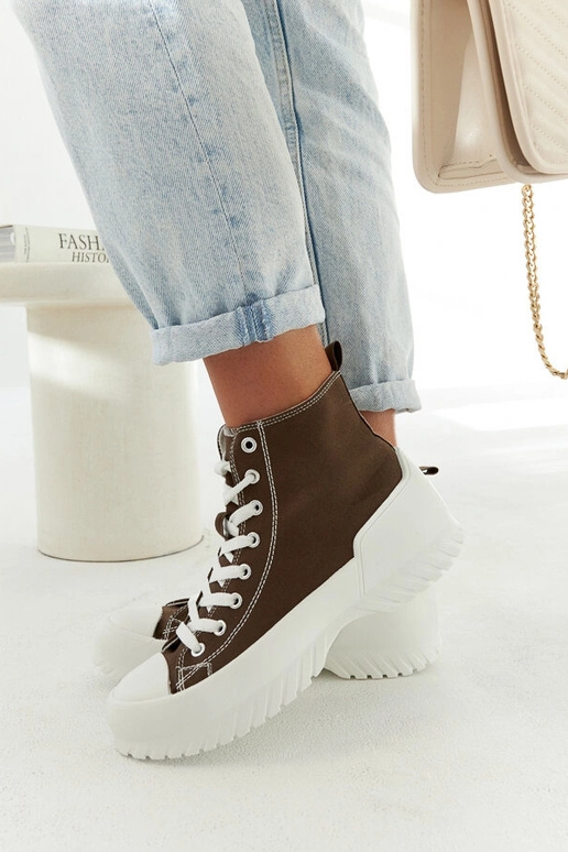 Zelené vysoké tenisky Ronchis