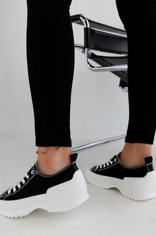 Čierne tenisky na platforme Monteleone